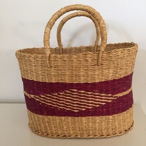 Beautiful wicker basket bag